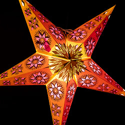 星型ランプシェード〔インドクオリティ〕 - イエロー - サブ2