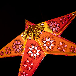 星型ランプシェード〔インドクオリティ〕 - イエロー - サブ3