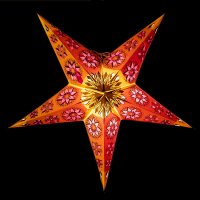 星型ランプシェード〔インドクオリティ〕 - イエロー