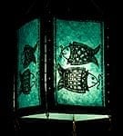 ロクタ紙ランプシェード【フィッシュ】（4面タイプ）の商品写真