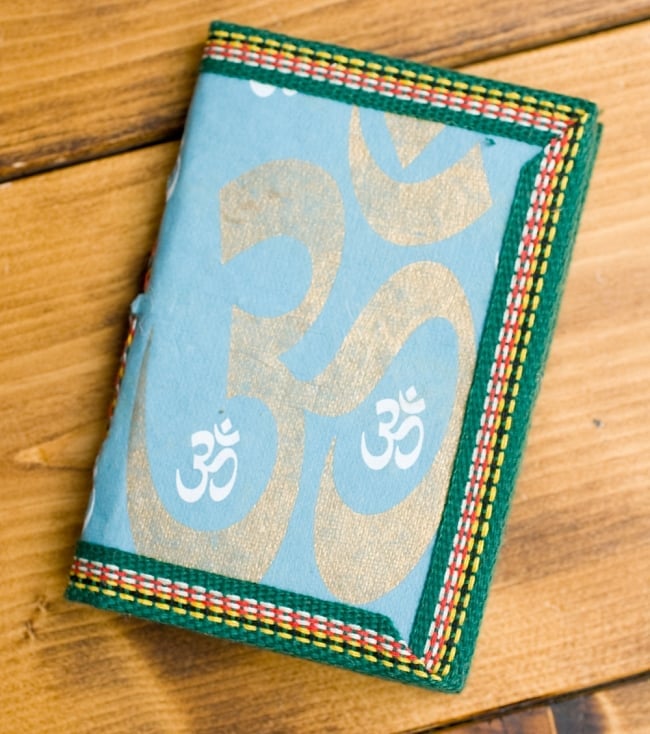 〈12.8cm×8.5cm〉インドのオーン柄メモ帳の写真メモ帳,神様 メモ帳,インド メモ帳