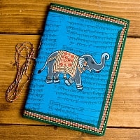 〈18cm×12cm〉インドの神様柄紙メモ帳 - ゾウさんの商品写真
