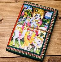 〈12.8cm×8.5cm〉インドの神様柄紙メモ帳 - クリシュナの商品写真