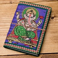 〈12.8cm×8.5cm〉インドの神様柄紙メモ帳 - ガネーシャの商品写真