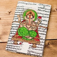 〈15cm×10cm〉インドの神様柄紙メモ帳 - ガネーシャの商品写真