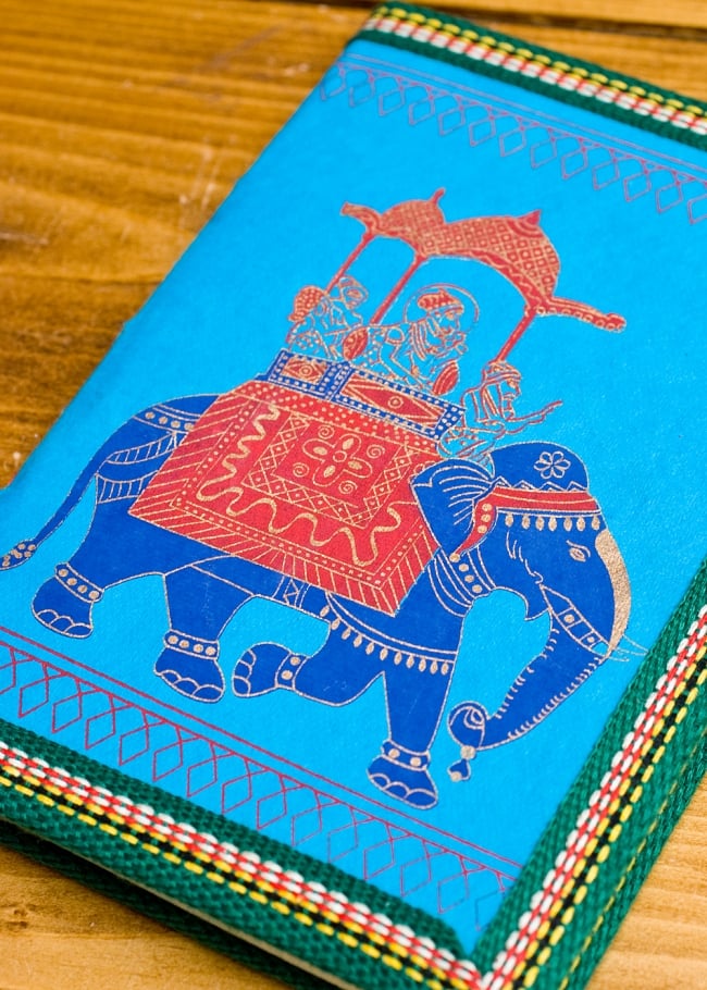 〈18cm×12cm〉インドの神様柄紙メモ帳 -マハラジャ 3 - 裏面はこんな感じです