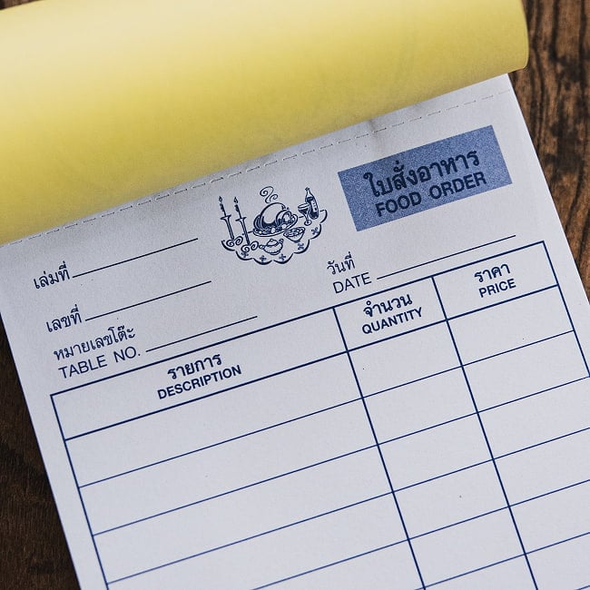 タイの注文票 メモ帳やTODOリストに！ オーダー表 3 - 異国ムードたっぷりです。