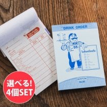 【自由に選べる4個セット】タイの注文票 メモ帳やTODOリストに! ドリンク表(SET-FOOD-1685)