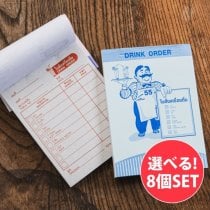 【自由に選べる8個セット】タイの注文票 メモ帳やTODOリストに! ドリンク表(SET-FOOD-1686)