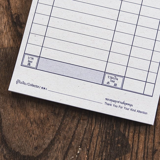 【4個セット】タイの注文票 メモ帳やTODOリストに！ オーダー表 6 - 中はこのような感じになっております。
