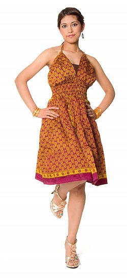 アンティークサリー ホルダーネックワンピース - サブ2