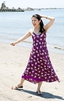 オールドサリーＡラインサマードレス　【紫系】の商品写真