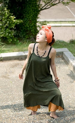 サラサラ素材のシンプルワンピース - サブ5