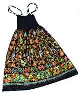 【1点物】カッチ地方のトライバル刺繍 2WAYスカート - ブラックの商品写真