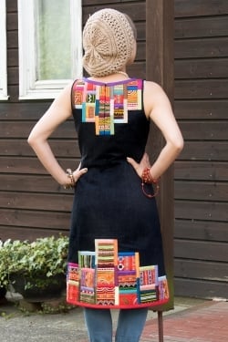 【1点もの・CHULA】モン族刺繍のワンピース デニム生地 - サブ3