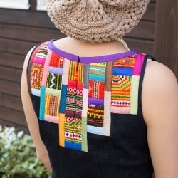 【1点もの・CHULA】モン族刺繍のワンピース デニム生地 - サブ4