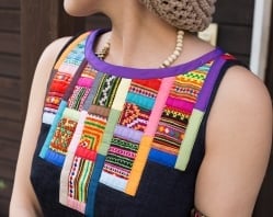 【1点もの・CHULA】モン族刺繍のワンピース デニム生地 - サブ5