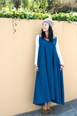 何通りも楽しめるコットンレイヤードワンピース - サブ2