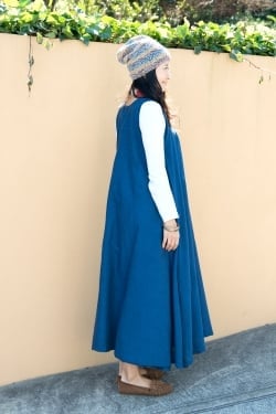 何通りも楽しめるコットンレイヤードワンピース - サブ3