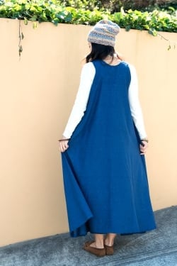 何通りも楽しめるコットンレイヤードワンピース - サブ4