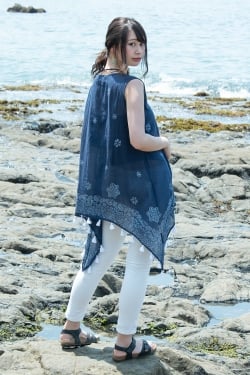 ウッドブロック ノースリーブ・スリットジレ - サブ3