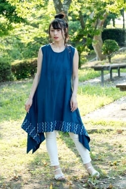 インディゴ スクエアワンピース - サブ2