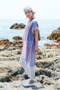 ウッドブロック風ロングチュニック - サブ3