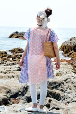 ウッドブロック風ロングチュニック - サブ4