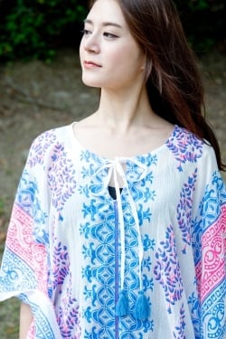 ロング丈のカフタンチュニック - サブ4