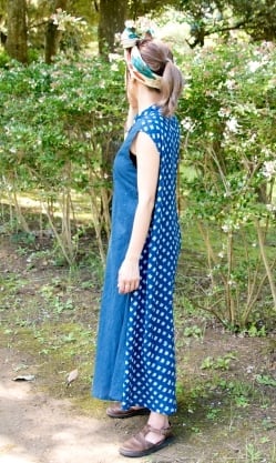 藍染のアシンメトリー2WAYワンピース - サブ4