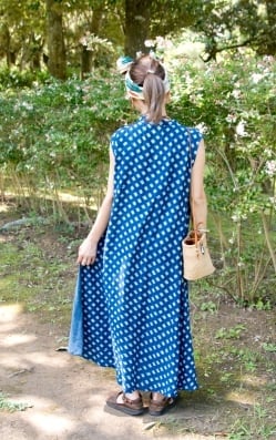 藍染のアシンメトリー2WAYワンピース - サブ5