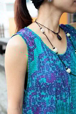 マンダラプリントのラウンドカットワンピース - サブ4