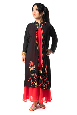 オーガンジーの刺繍ワンピース - サブ2