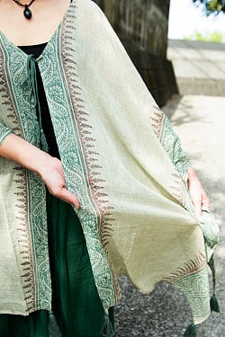 ガーゼ素材が気持ちいい フロントオープンのカフタンチュニック - サブ4