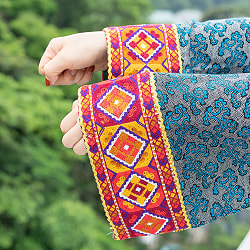 【全て1点もの】　パシュトゥーン族の伝統衣装　カミーズドレス　【えんじ】 - サブ4