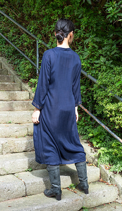 ペイズリー柄の木版染めクルティ - サブ4