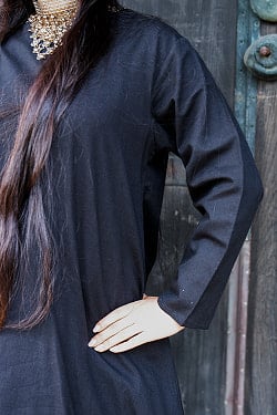 シンプルコットンのフィッシュテールワンピース - サブ4