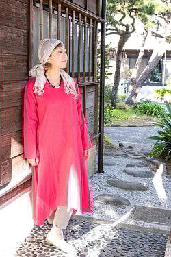 シンプルコットンのフィッシュテールワンピース - サブ5