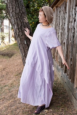 シンプルコットンのボリュームレイヤードワンピース - サブ3