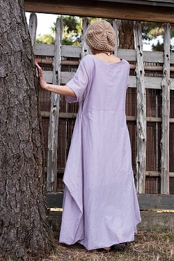 シンプルコットンのボリュームレイヤードワンピース - サブ4