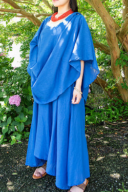 薄手で軽やかに 何通りも楽しめるライトコットンレイヤードワンピース - サブ3