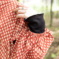 インド伝統 ウッドブロックプリントのボリュームチュニック - サブ4