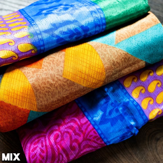 アンティークサリーのベルスリーブ マキシワンピース 16 - 10:ミックス系