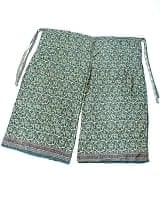 リバーシブル　サリー生地タイパンツ 【黒・グレー系】の商品写真