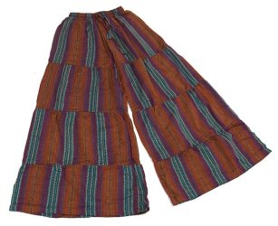 ベルボトム風ティクティク・ワイドパンツ - オレンジの商品写真