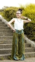 ワイドラップパンツ - 緑の商品写真