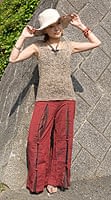 ワイドラップパンツ - えんじの商品写真