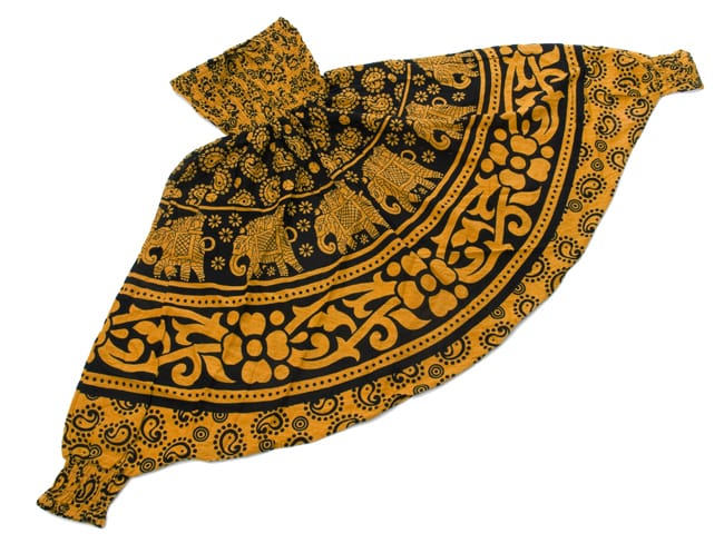 ぞうさんとお花の2WAYモモンガパンツ 【黒×黄】 8 - 広げるとこんな形をしています。