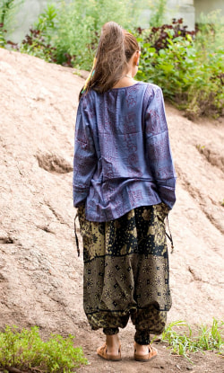 2通り楽しめる♪ ぞうさんとお花の2WAYモモンガパンツ - サブ3