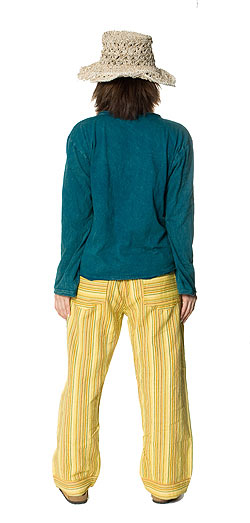 ゆったりストレートで履きやすい!コットンストライプパンツ - サブ3